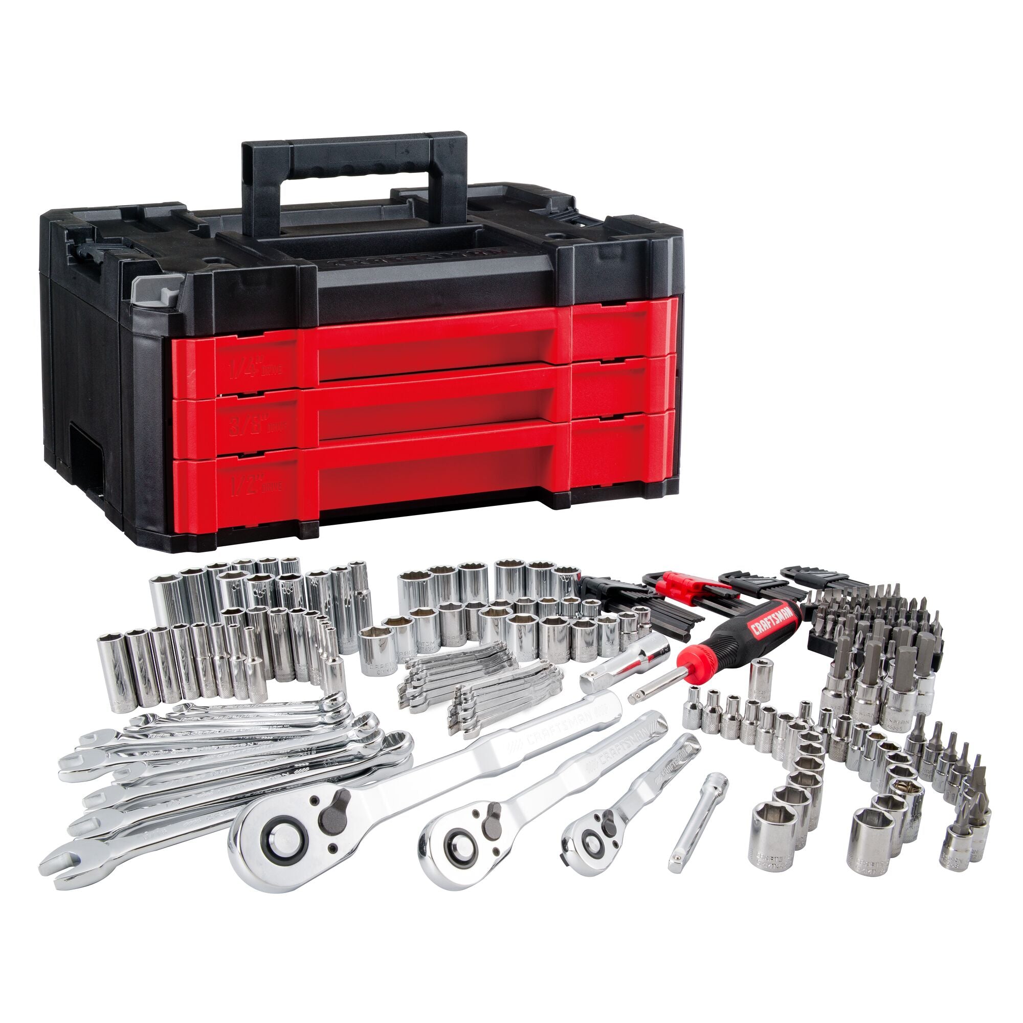 CRAFTSMAN Low Profile 230 piece Mechanics Tool Set with contents list