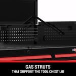 CRAFTSMAN V-Series 41-inch chest with gas struts feature call out