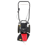 Left profile of wheeled string trimmer.