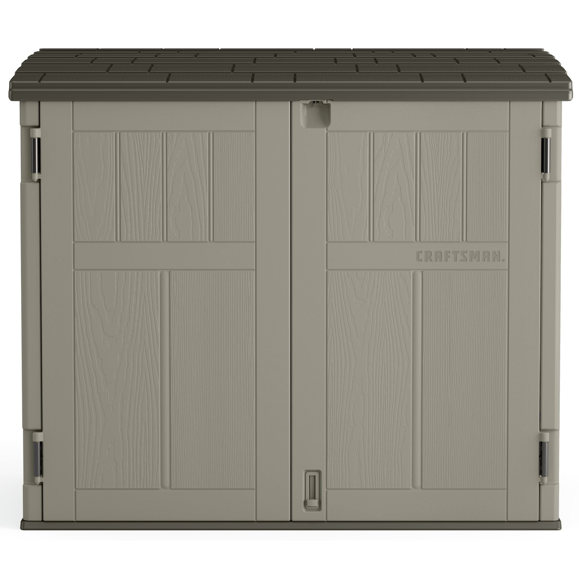 Profile of horizontal storage shed.