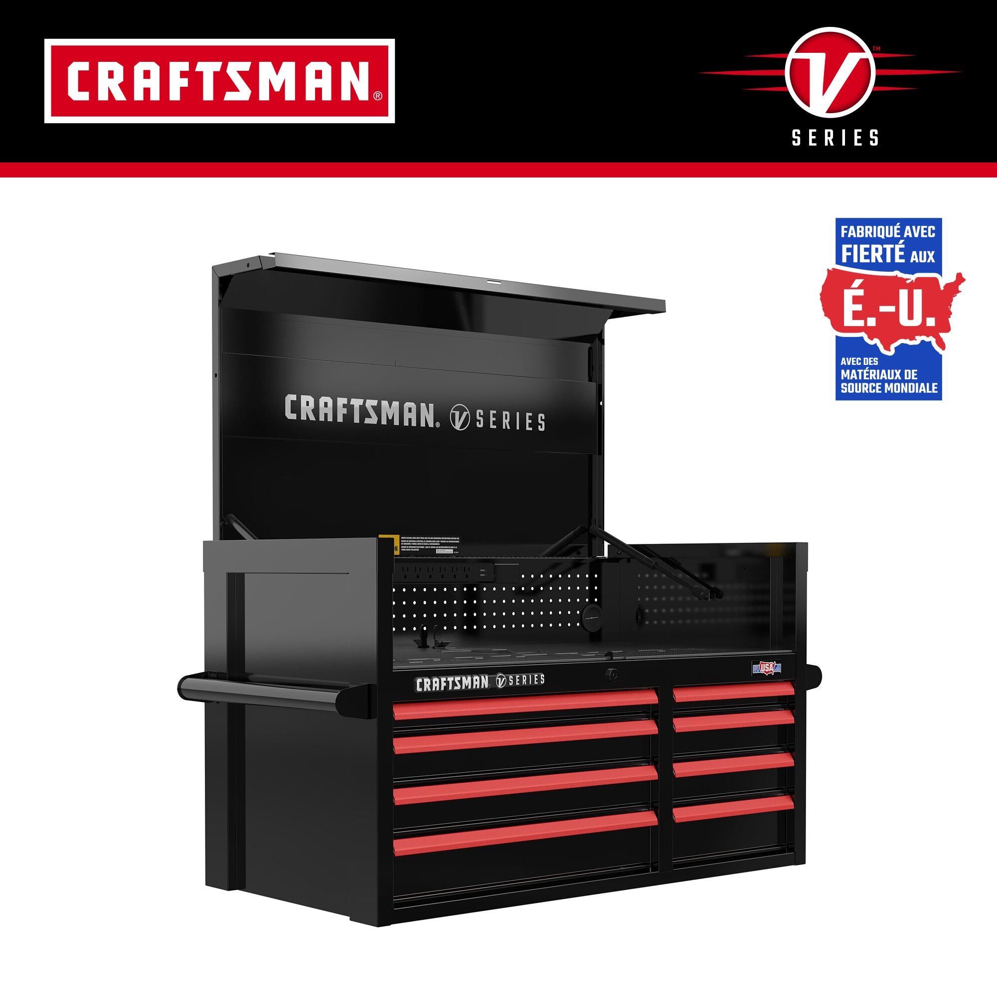 CRAFTSMAN V-Series 41-inch chest with V-Series and Made in the USA logos