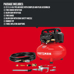 Graphic of CRAFTSMAN Air Tools & Compressors highlighting product features