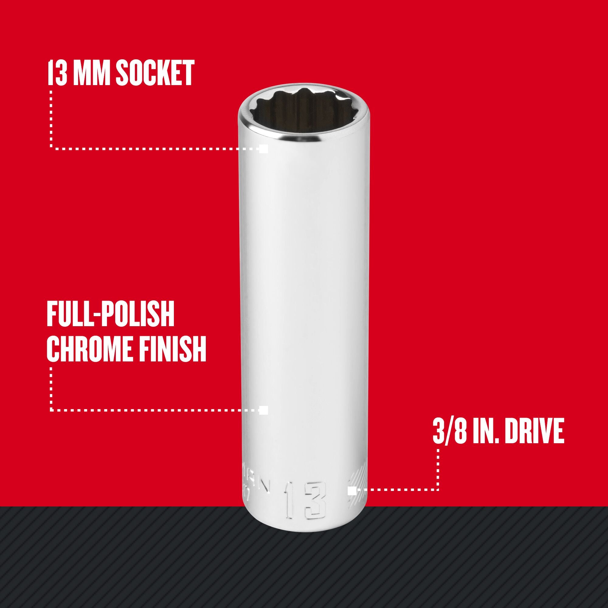 Graphic of CRAFTSMAN Sockets: 12-Point highlighting product features