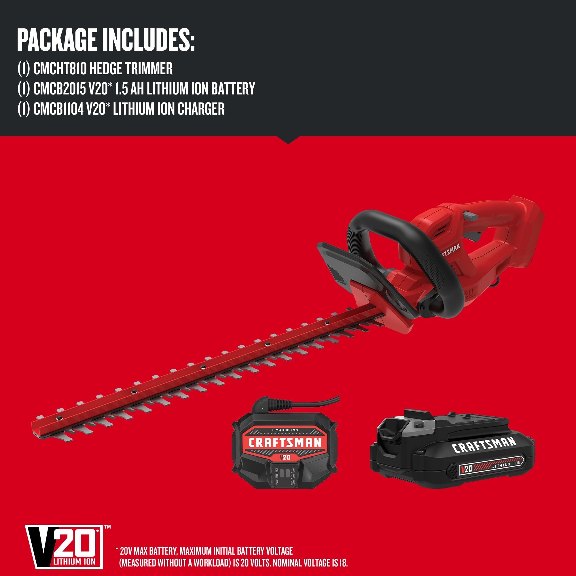 Graphic of CRAFTSMAN Hedge Trimmers highlighting product features