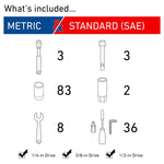 Graphic of CRAFTSMAN Mechanics Tool Set highlighting product features