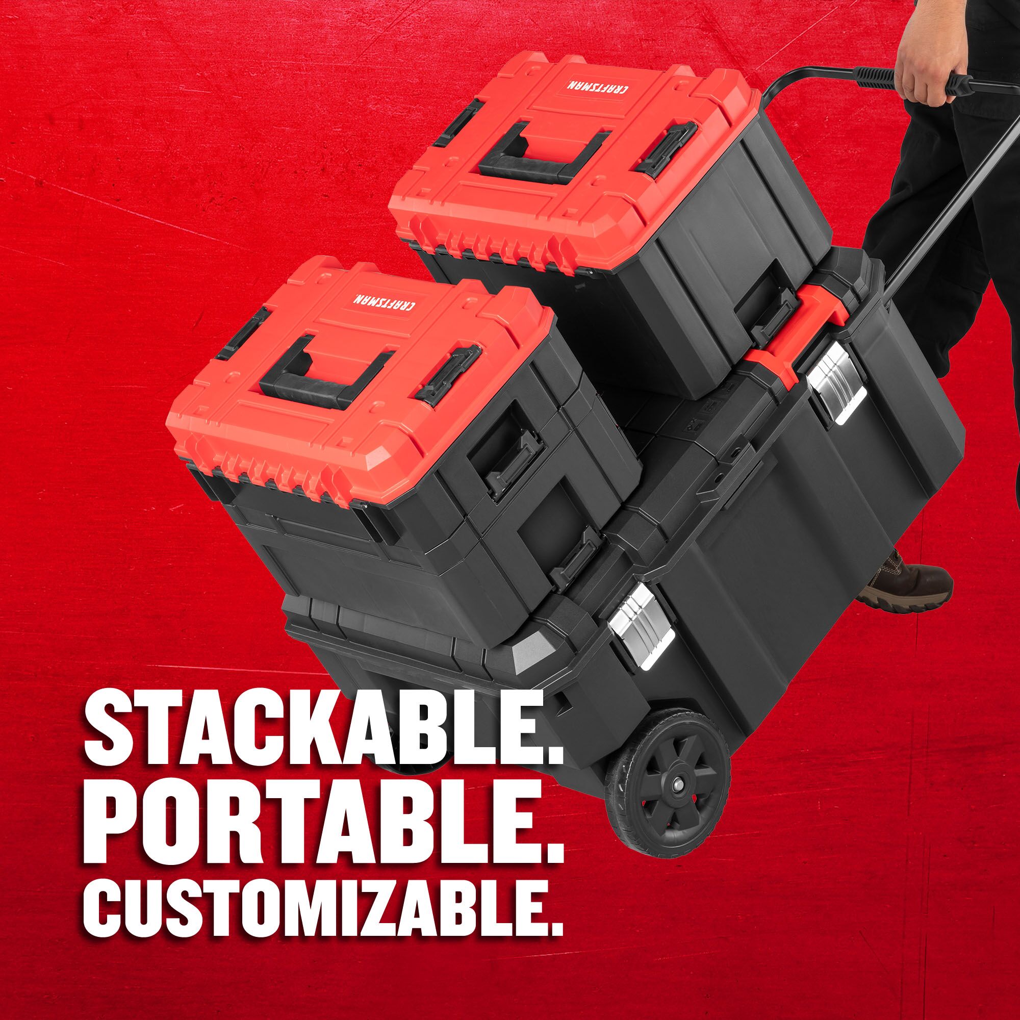 CM VERSASTACK 30 Gallon Chest with Versastacks on top graphic