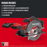 Graphic of CRAFTSMAN Circular Saws highlighting product features