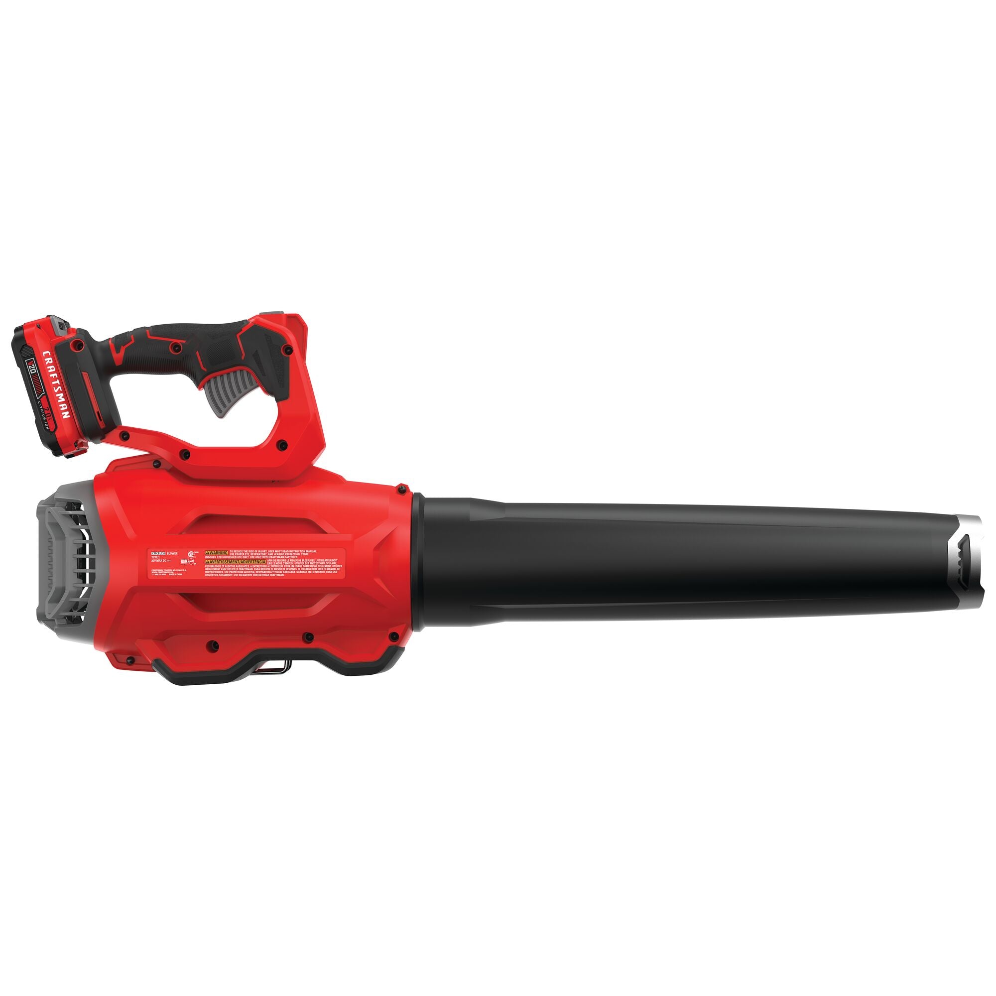 View of CRAFTSMAN Leaf Blowers on white background