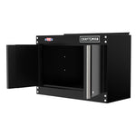 CRAFTSMAN 28-in wide by 18-in high storage wall cabinet angled view with doors open