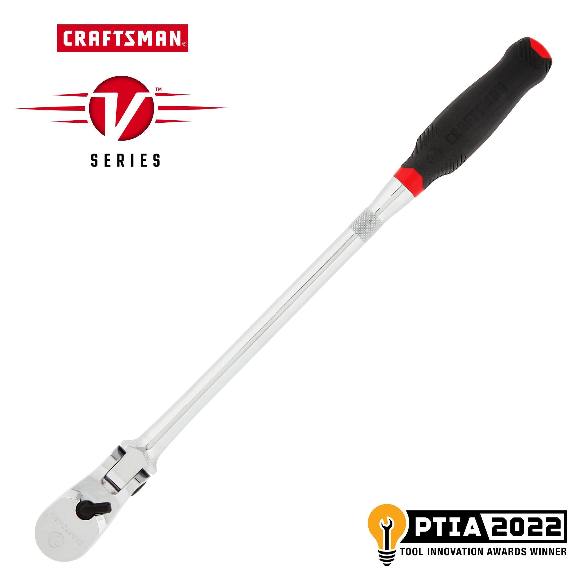 2022 Pro Tool Innovation Award Winner CRAFTSMAN V-Series 3/8 inch Drive Comfort Grip Long Flex Head Ratchet