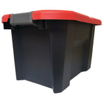 Right profile of 10 Gallon latching tote.