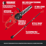 Graphic of CRAFTSMAN Pole Saws highlighting product features