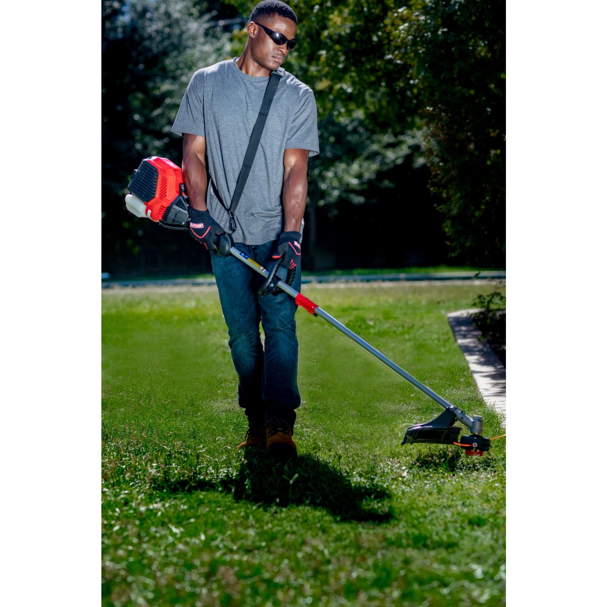 View of CRAFTSMAN String Trimmers being used by consumer