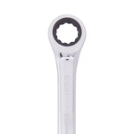 Close-up view of Craftsman 19 mm Metric 12 pt. 72-Tooth Ratcheting Wrench.