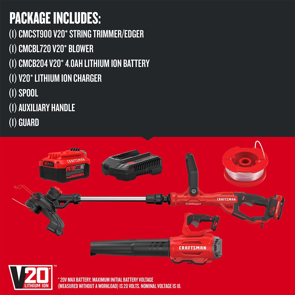 Graphic of CRAFTSMAN Combo Kits: Outdoor highlighting product features