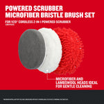 V20 Powered Scrubber Microfiber Bristle Brush Walk-around Graphic