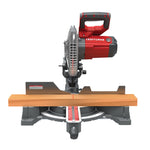 10 inch single bevel sliding miter saw with wood.