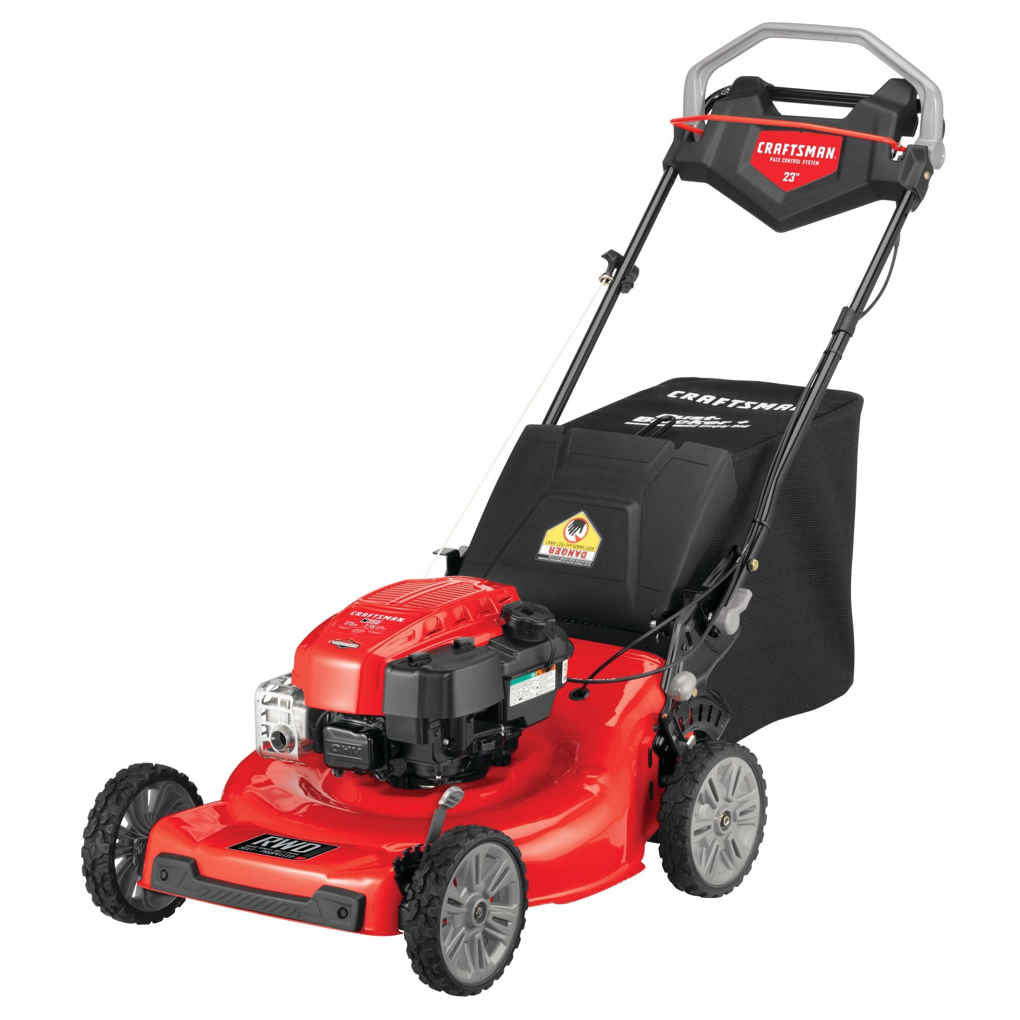 23 inch 175 c c r w d self propelled mower.