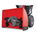 Three stage design feature in 28 inch 357 CC electric start three stage snow blower.