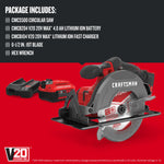 Graphic of CRAFTSMAN Circular Saws highlighting product features