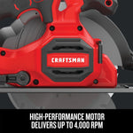 Graphic of CRAFTSMAN Circular Saws highlighting product features