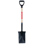 Profile of wood handle border spade.