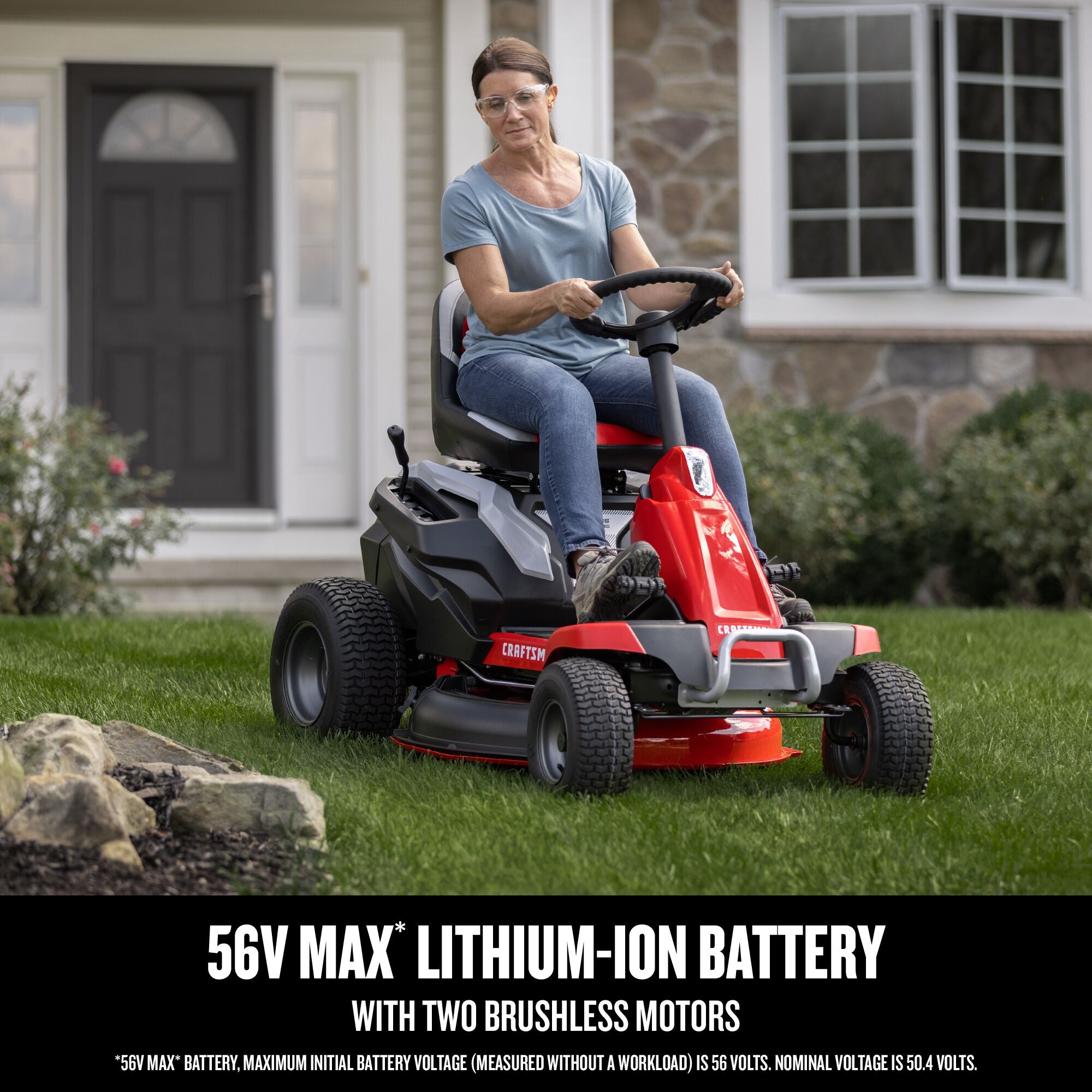 40-Volt Max Cordless Electric 3-N-1 Lawn Mower, Two Lithium-Ion