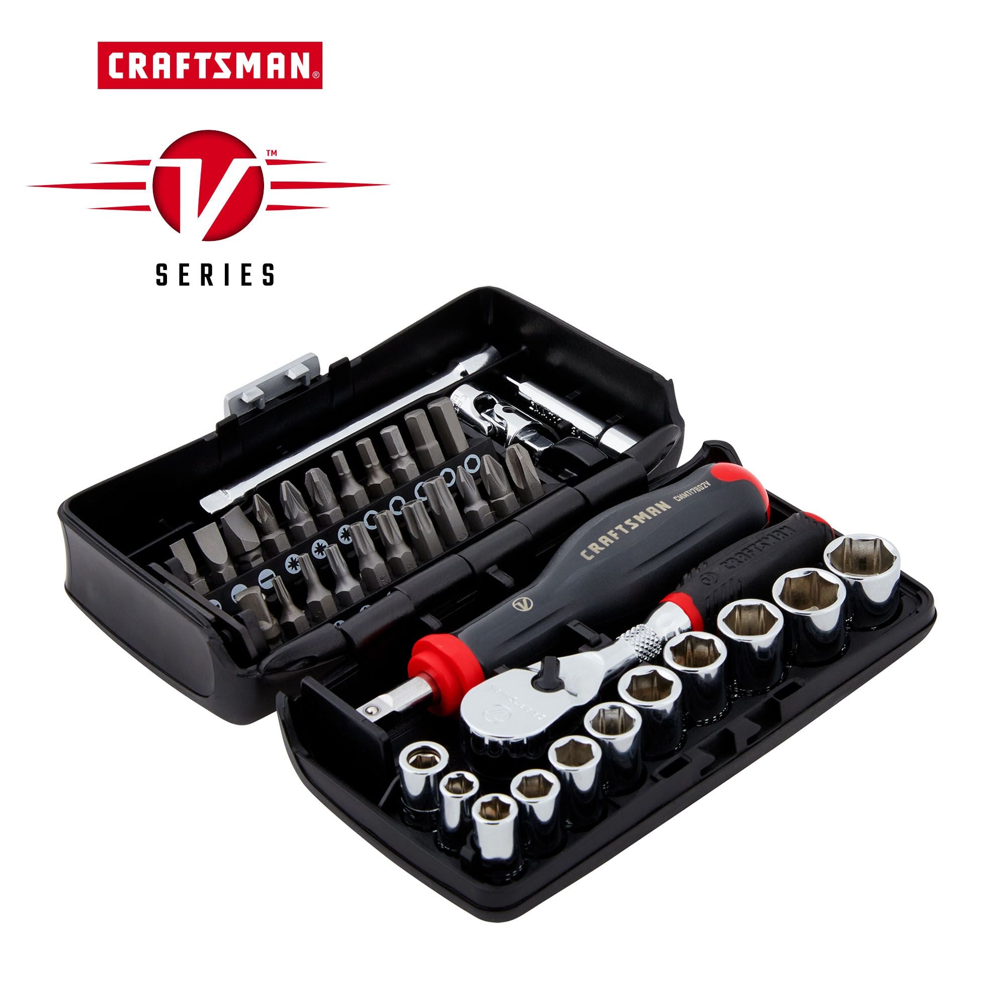 Graphic of CRAFTSMAN Mechanics Tool Set highlighting product features