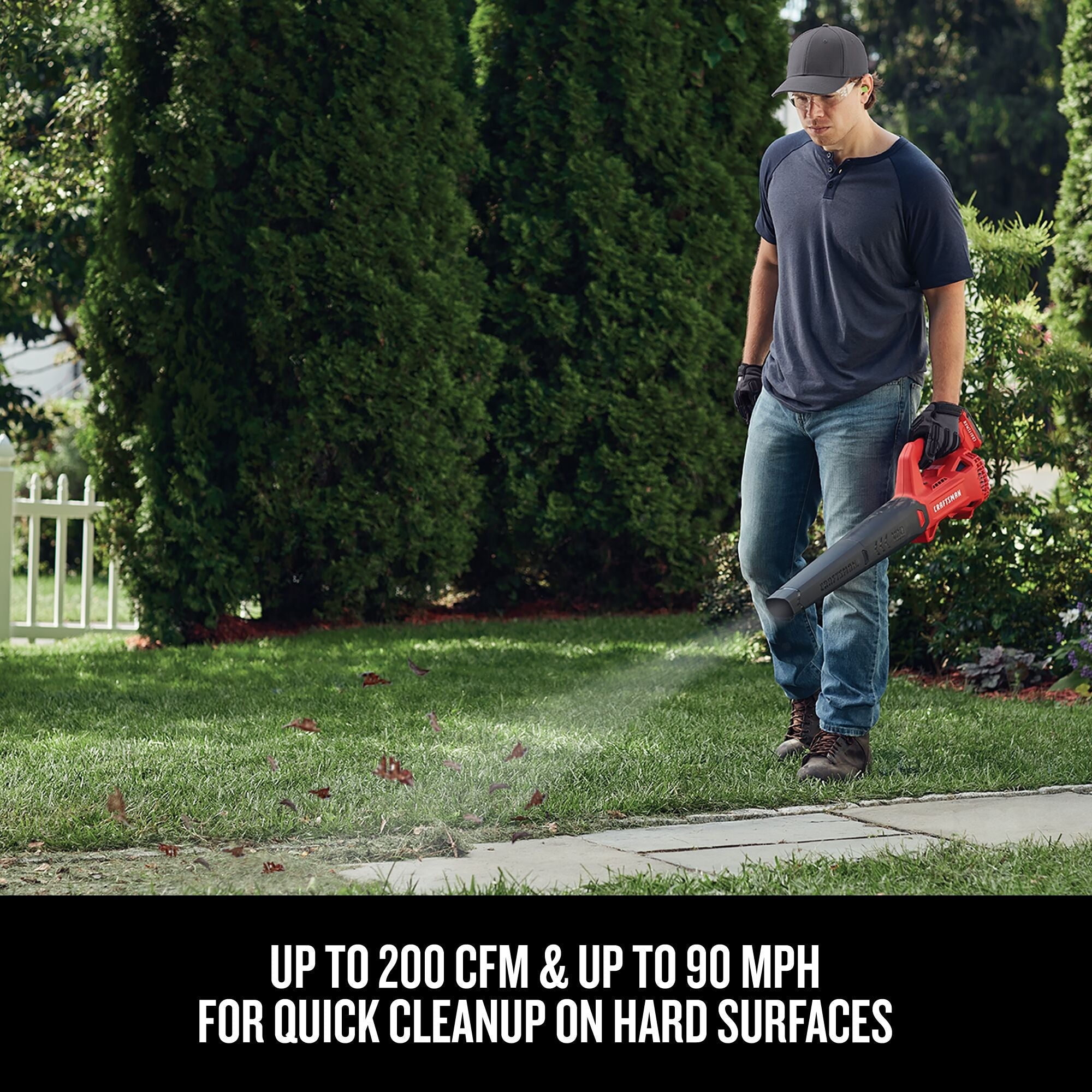 Graphic of CRAFTSMAN Leaf Blowers highlighting product features