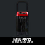 250A 6V/12V Wheeled Battery Charger and Jump Starter manual operation graphic