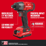 Graphic of CRAFTSMAN Combo Kits: Power Tools highlighting product features