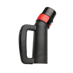Left profile of Two and a half inch Wet or Dry Vacuum Hose Grip Handle Attachment With Bleeder Valve.