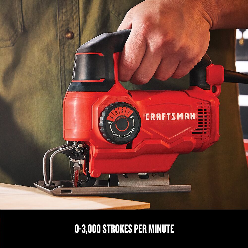 Graphic of CRAFTSMAN Jig Saw highlighting product features