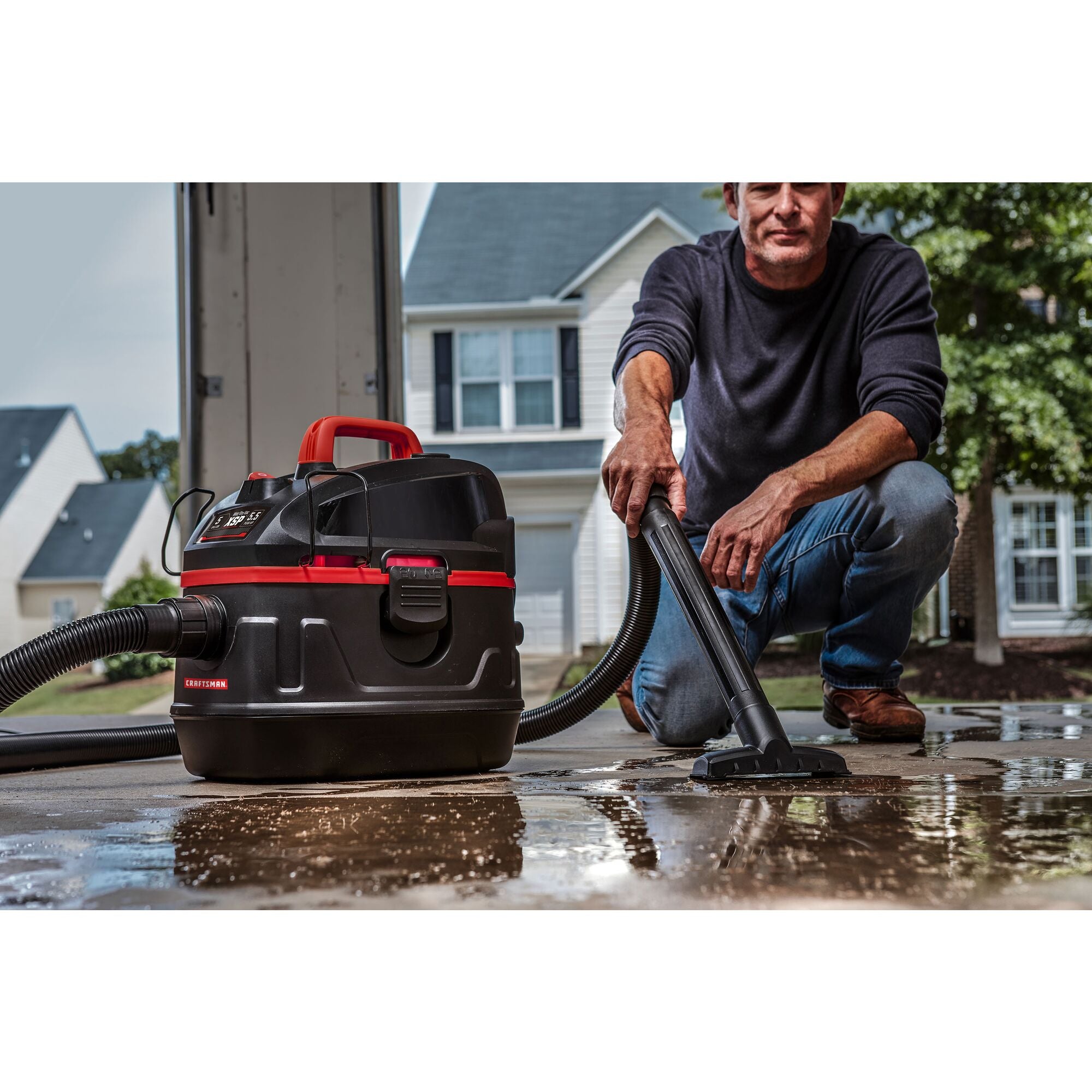 View of CRAFTSMAN Vacuums: Wet/Dry Shop Vac  being used by consumer