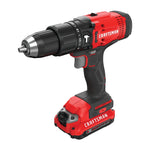 Cordless half inch hammer drill kit 2 batteries.