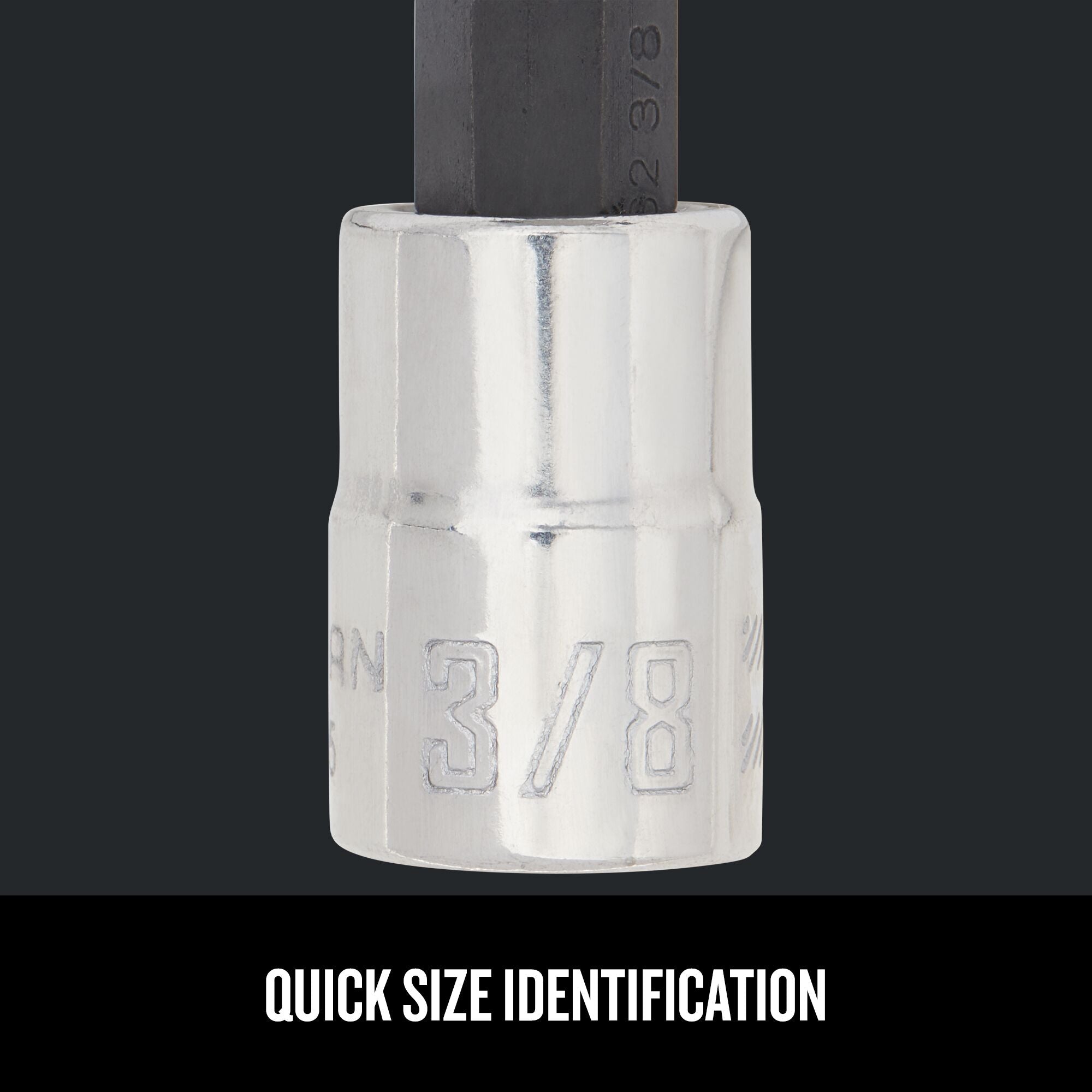 Close-up view of Craftsman SAE Hex Bit Socket showing quick size identification.