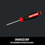 Graphic of CRAFTSMAN Screwdrivers: Bi-Material highlighting product features