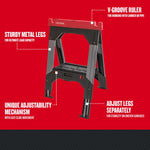 Graphic of CRAFTSMAN Bench & Stationary: Sawhorses highlighting product features