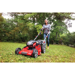 Volt 60 battery platform feature of volt 60 cordless 21 inch 3 in 1 self propelled lawn mower kit 7.5 Amp hour.