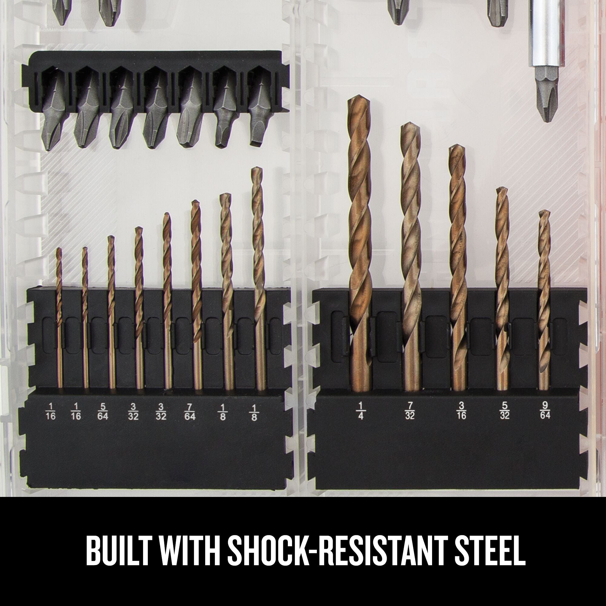 Graphic of CRAFTSMAN Drill Bits: Set highlighting product features