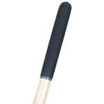 Cushioned end grip feature in wood handle digging shovel.