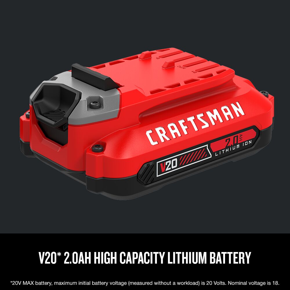 Graphic of CRAFTSMAN Batteries & Chargers highlighting product features