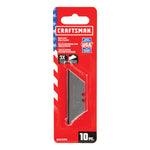10 pack induction hardened utility blades in plastic packaging.