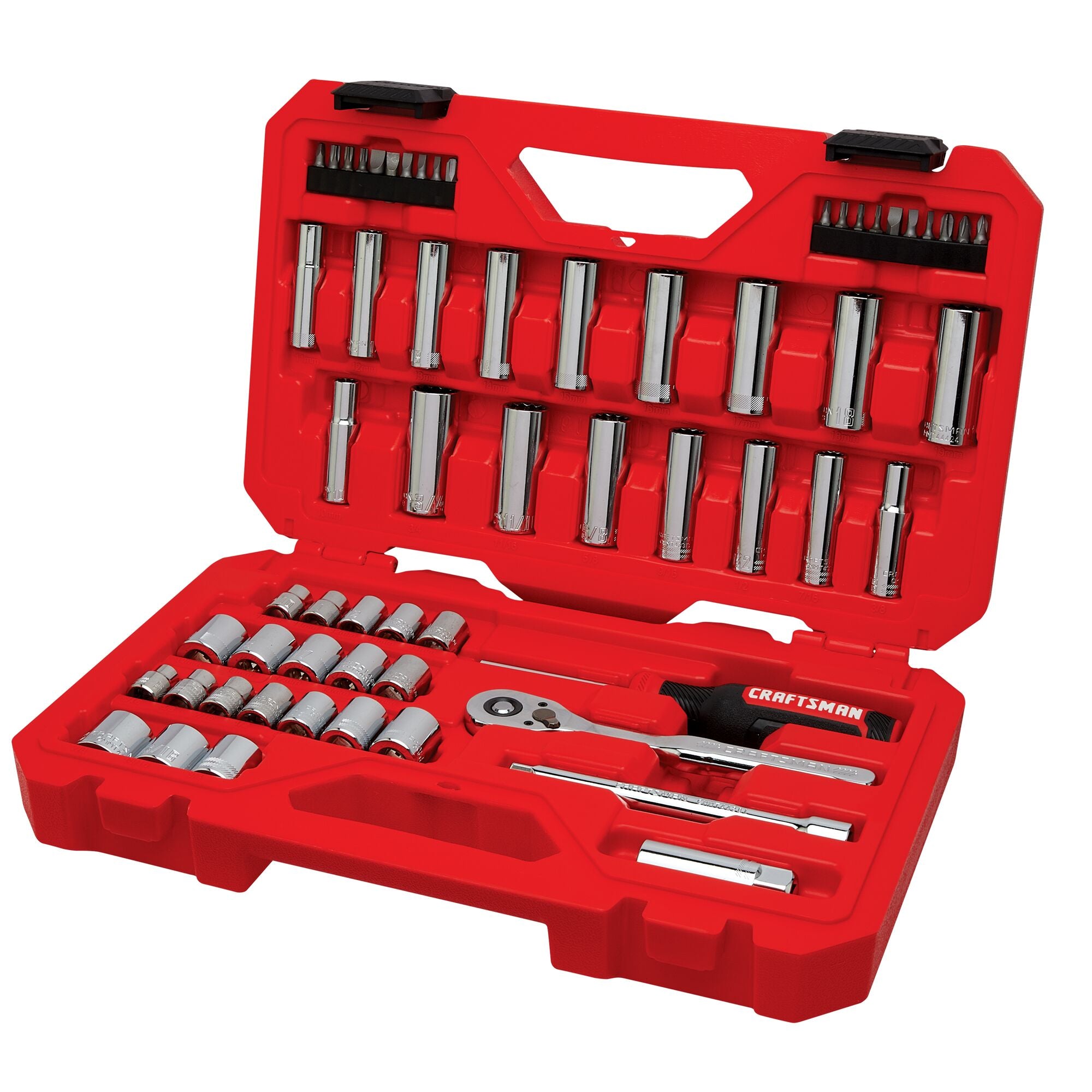 61Pc 3/8-in. Drive Mechanics Tool Set | CRAFTSMAN