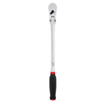 Profile of V series half inch drive comfort grip long flex head ratchet.