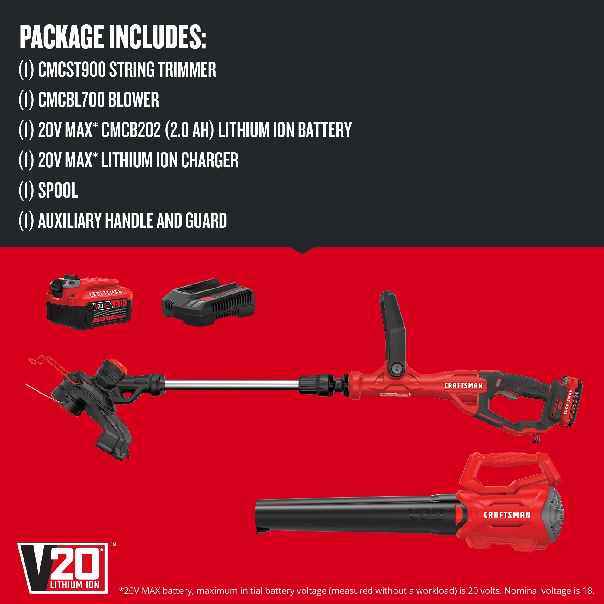 Graphic of CRAFTSMAN Combo Kits: Outdoor highlighting product features