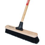 18 inch all-purpose push broom hardwood block with black fibers