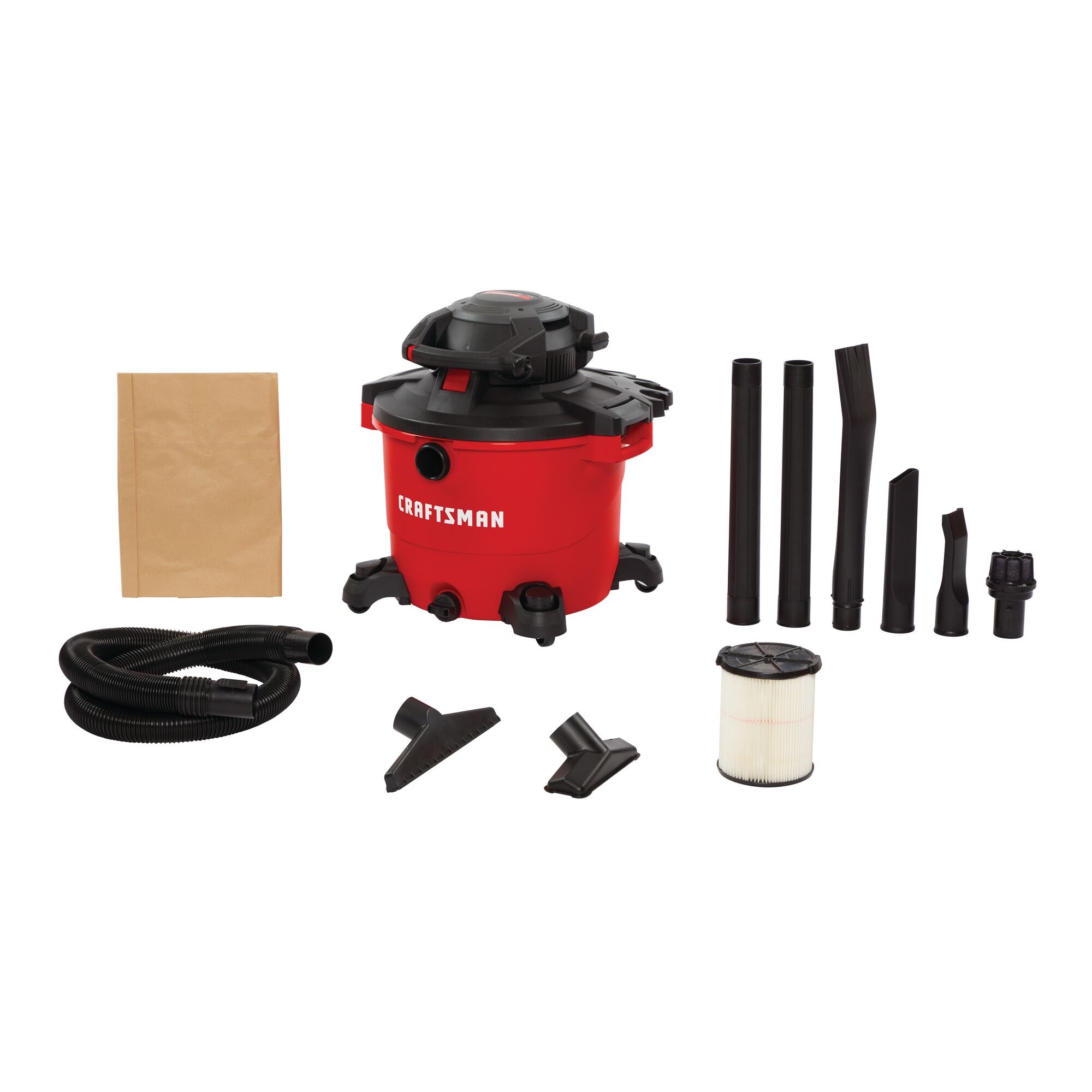 CRAFTSMAN Bonus 12V Car Vacuum 16-Gallons 6.5-HP Corded Wet/Dry Shop Vacuum  with Accessories Included in the Shop Vacuums department at