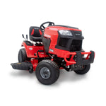 View of CRAFTSMAN Riding Mowers on white background