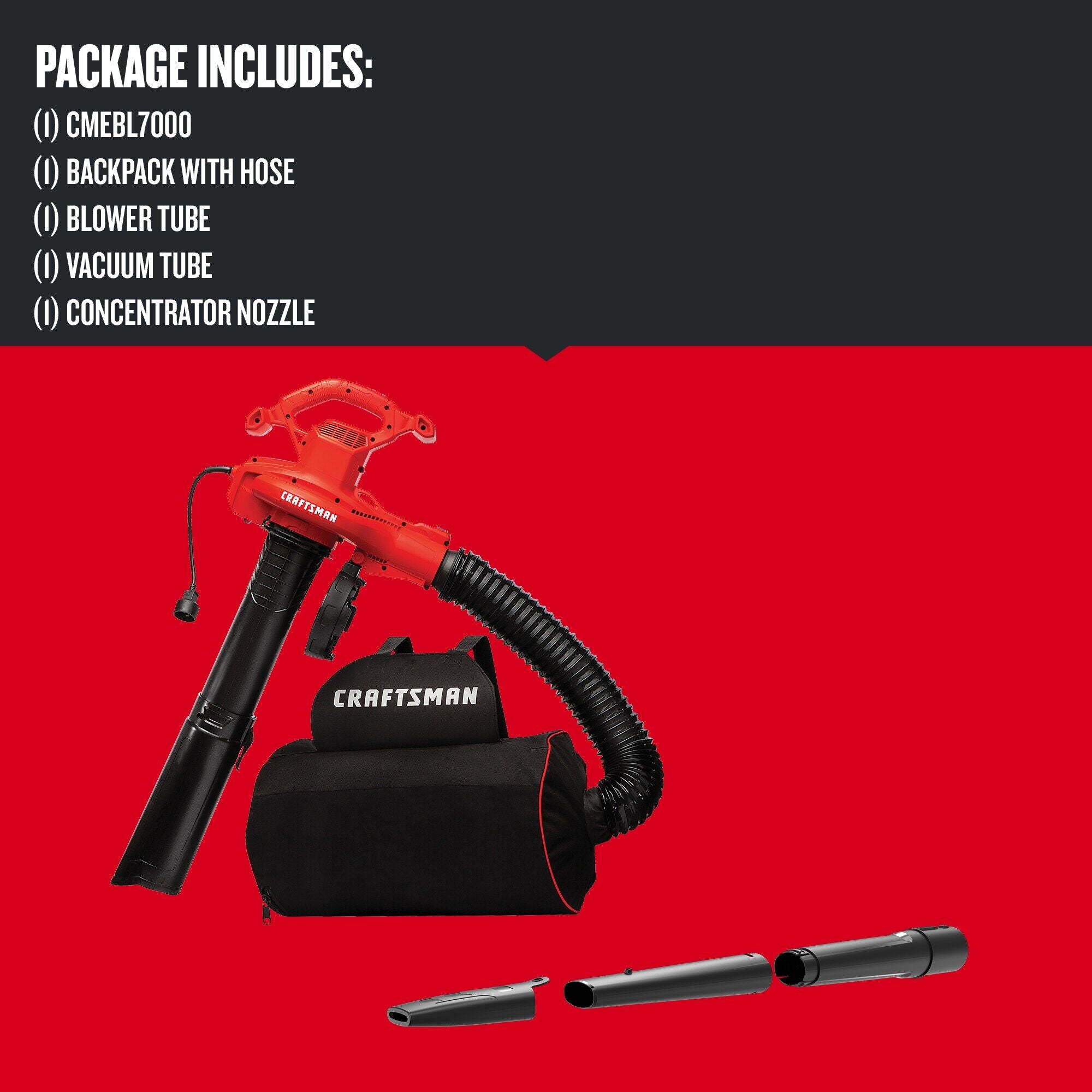 Graphic of CRAFTSMAN Leaf Blowers highlighting product features